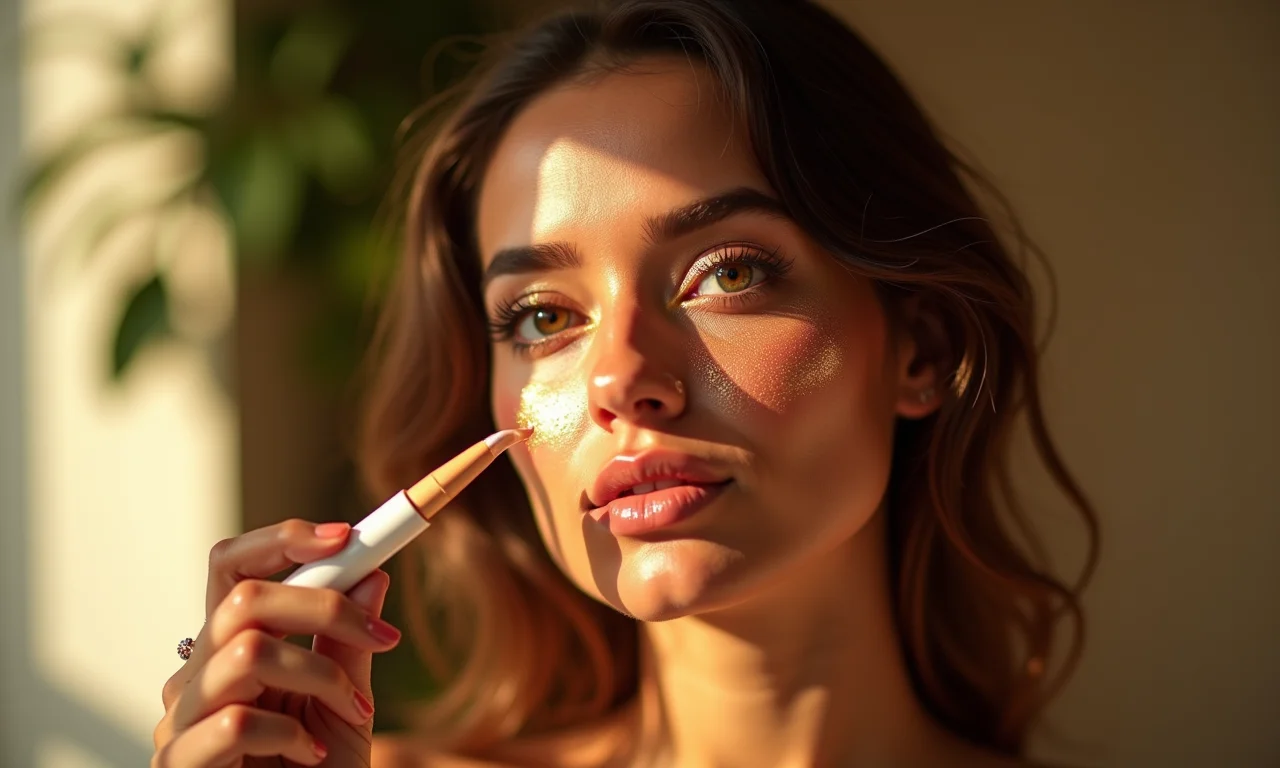 Experimentação com iluminador líquido.