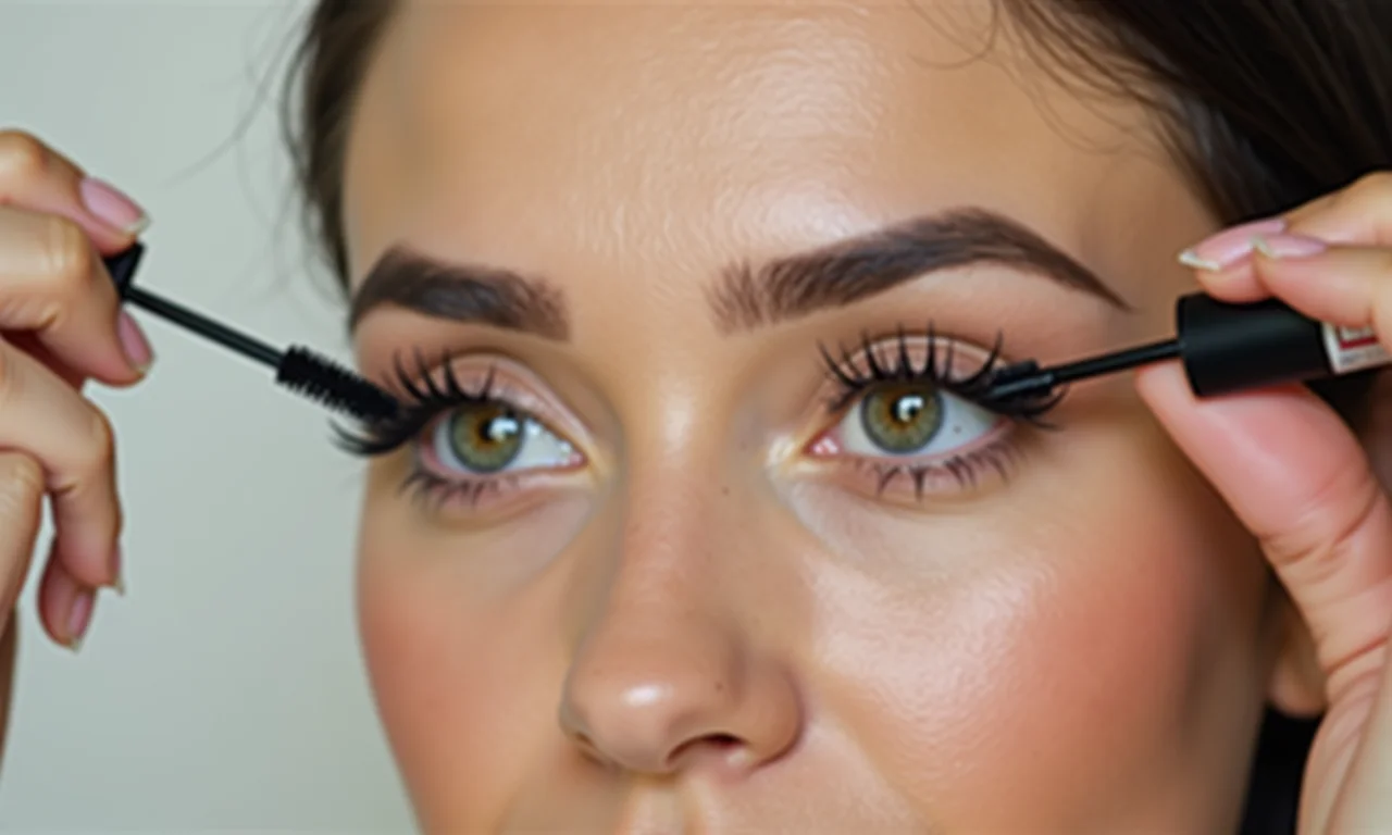 Finalizando com máscara de cílios: realçando o olhar após o tightlining.