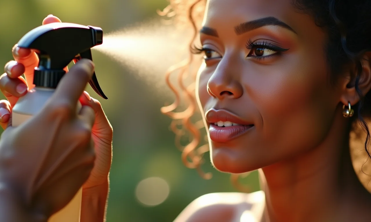 Fixador de maquiagem para durabilidade e resistência da maquiagem dark baddie.