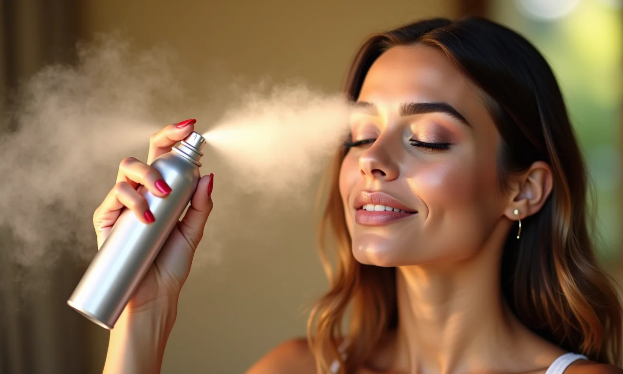 Fixador de maquiagem para garantir a durabilidade.