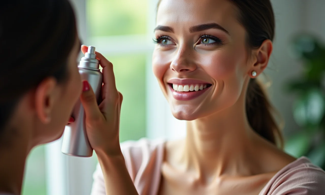 Fixador de maquiagem para um visual duradouro.