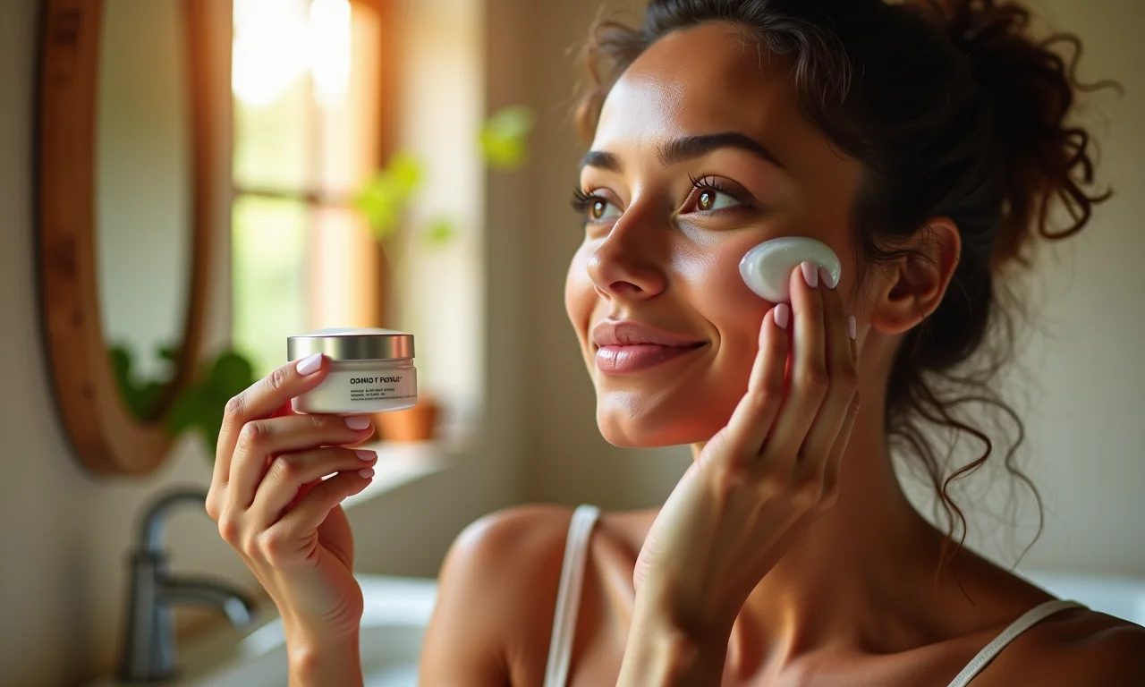 Hidratação facial para uma pele radiante e saudável.