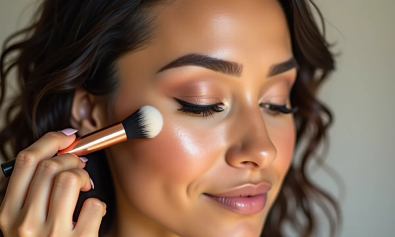 Iluminador, aplicado em pontos estratégicos para realçar a beleza.