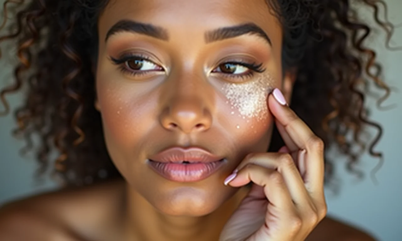 Iluminador estratégico na maquiagem