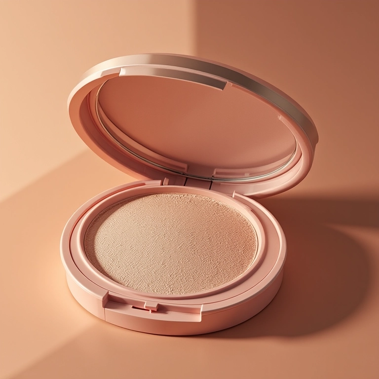 Iluminador mineral compacto para praticidade.