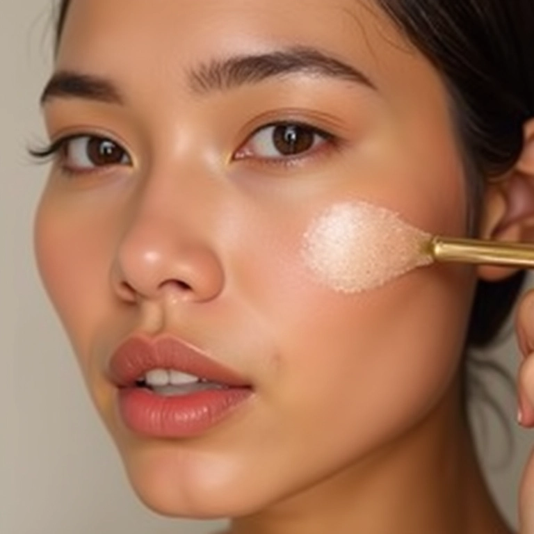 Iluminador mineral cremoso para acabamento natural.