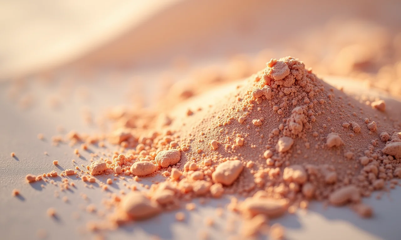 Iluminador mineral para pele sensível em close-up.