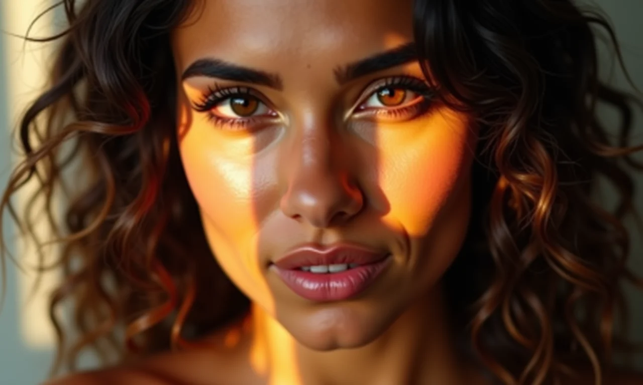 Iluminador no canto interno dos olhos, olhar radiante.