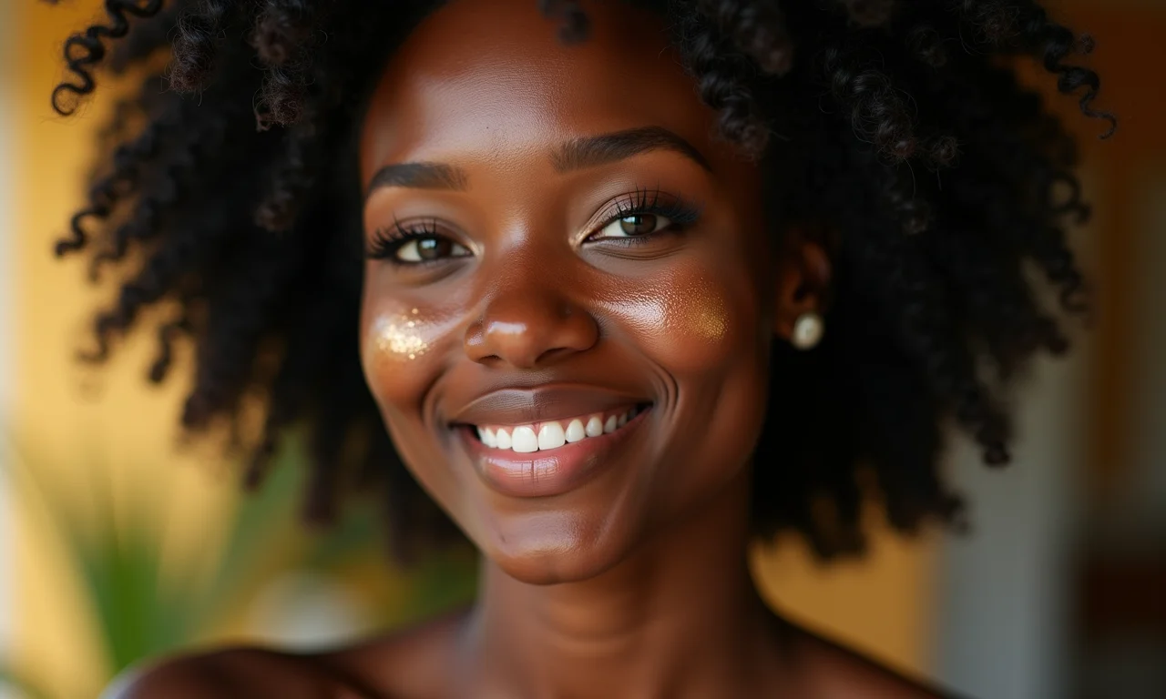 Iluminador para realçar os pontos fortes do rosto.