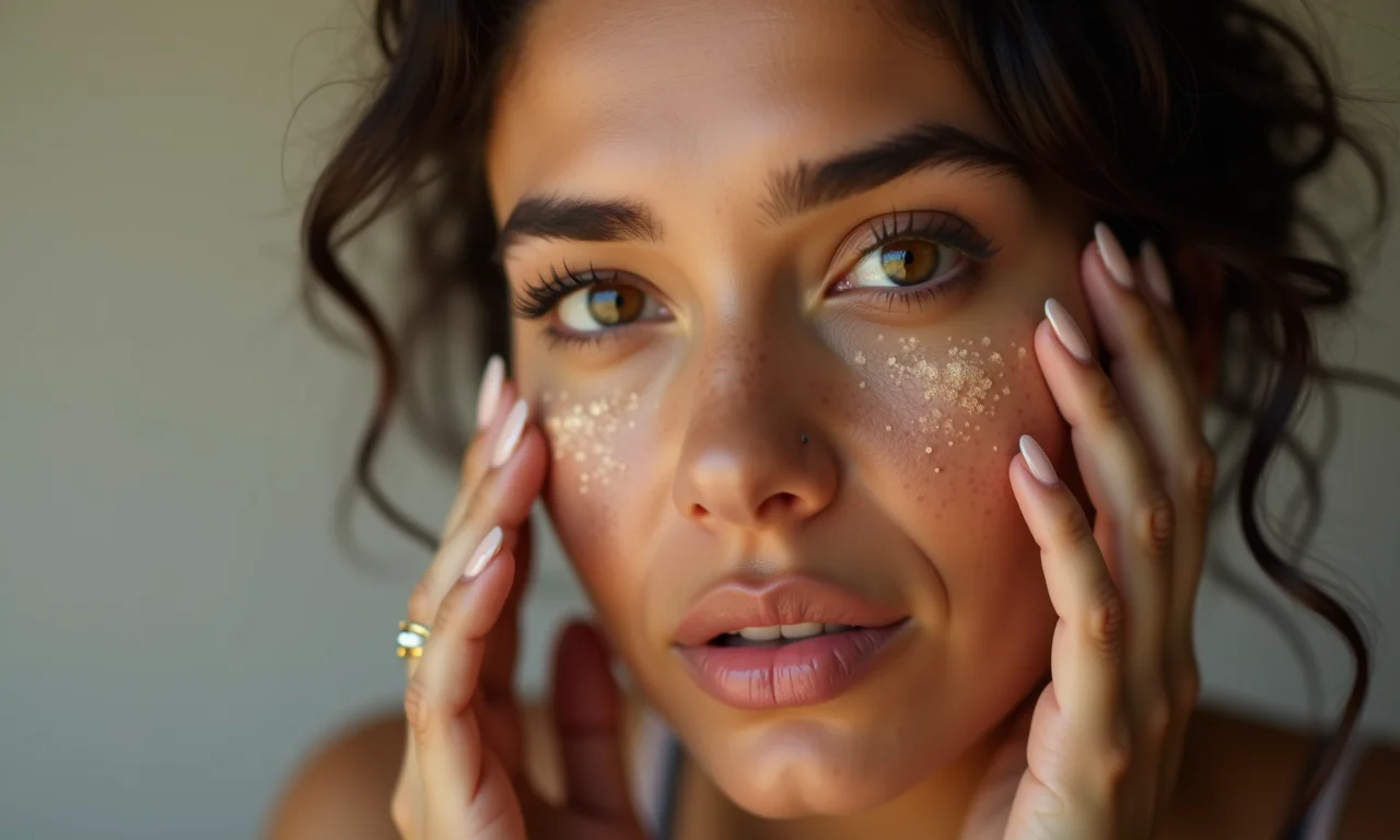 Iluminador para realçar sardas e dar glow na maquiagem.