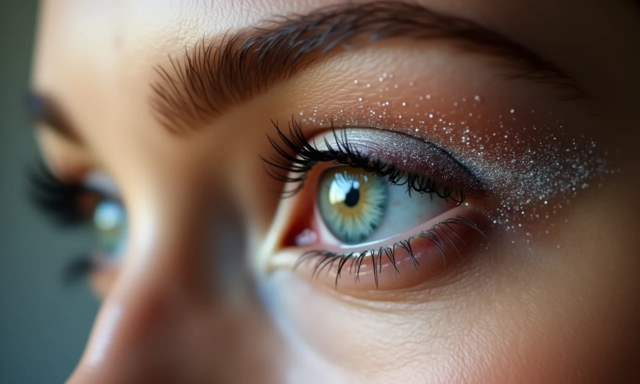 Iluminando o canto interno do olho no passo 3 da maquiagem.