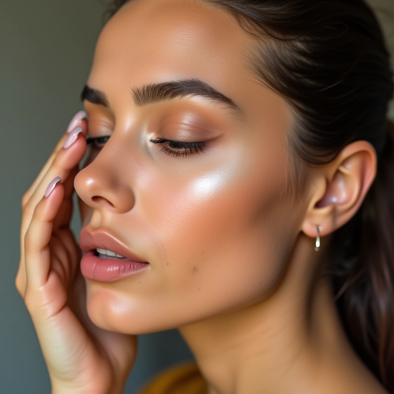 Iluminando o rosto com corretivo oil-free para um look radiante.