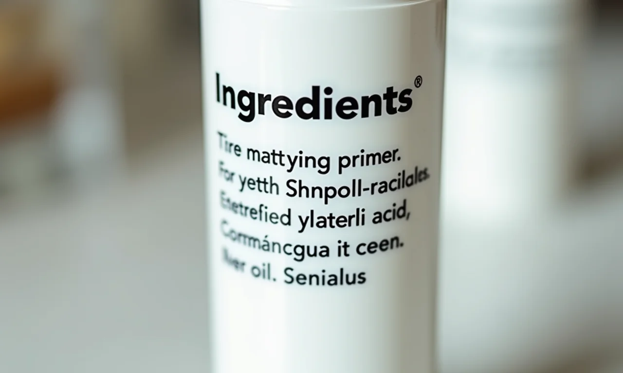 Ingredientes do primer que controlam a oleosidade.