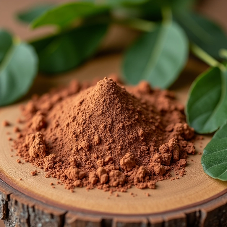 Ingredientes naturais do bronzer mineral vegano: pigmentos minerais, óleo de jojoba e manteiga de karité.