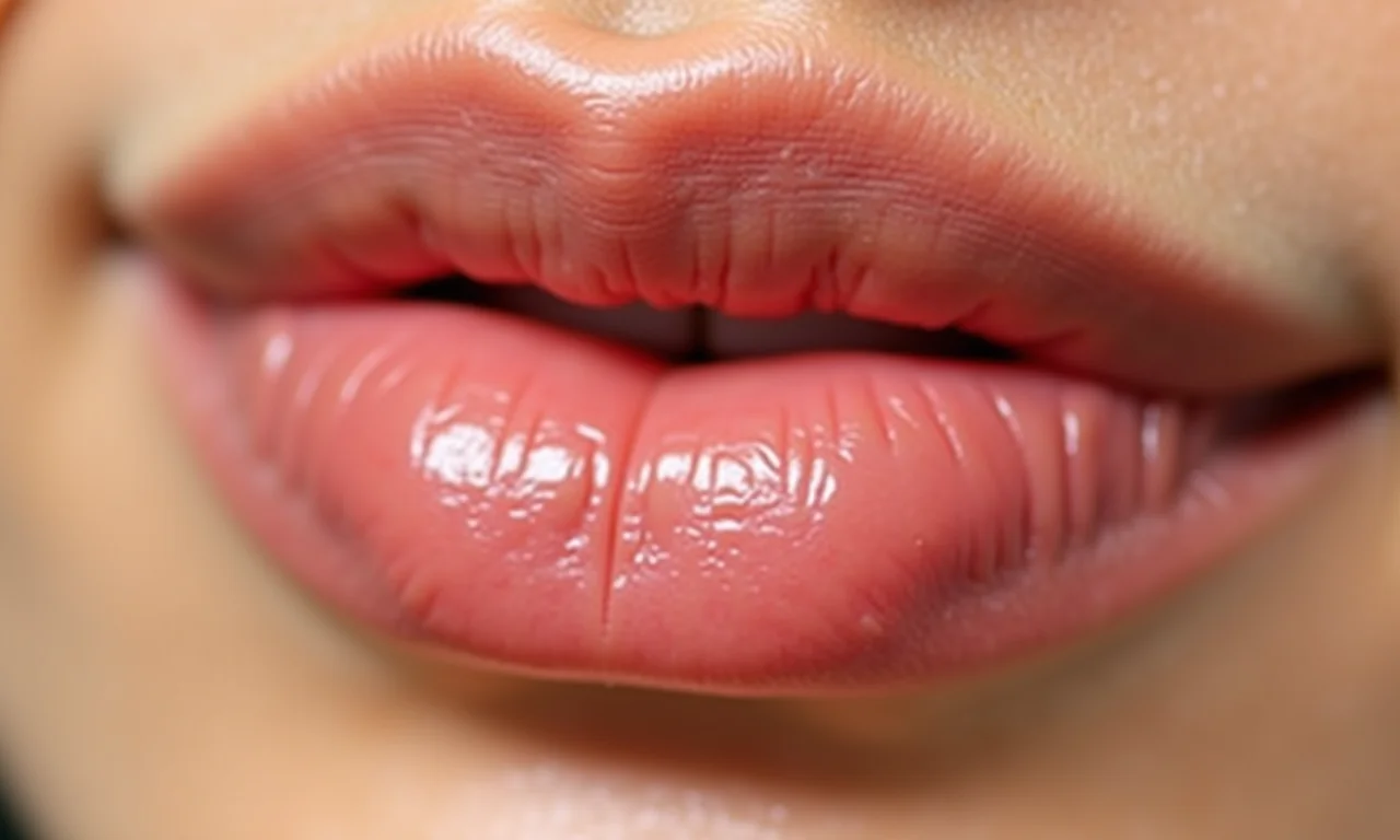 Lábios hidratados com um toque de brilho.
