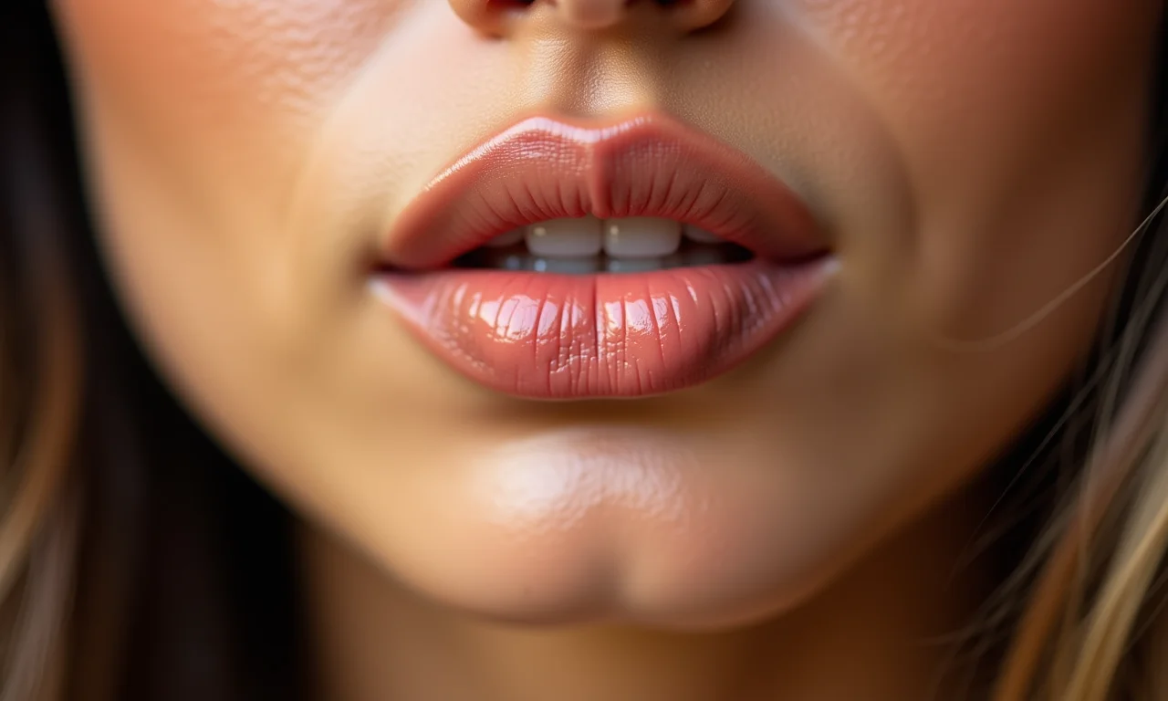 Lábios nude na maquiagem natural