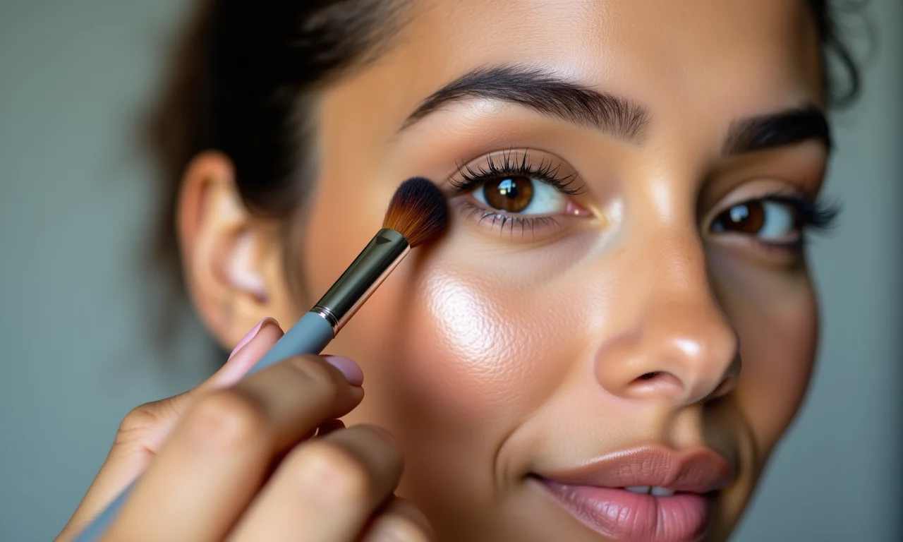 Limpando a área abaixo dos olhos.