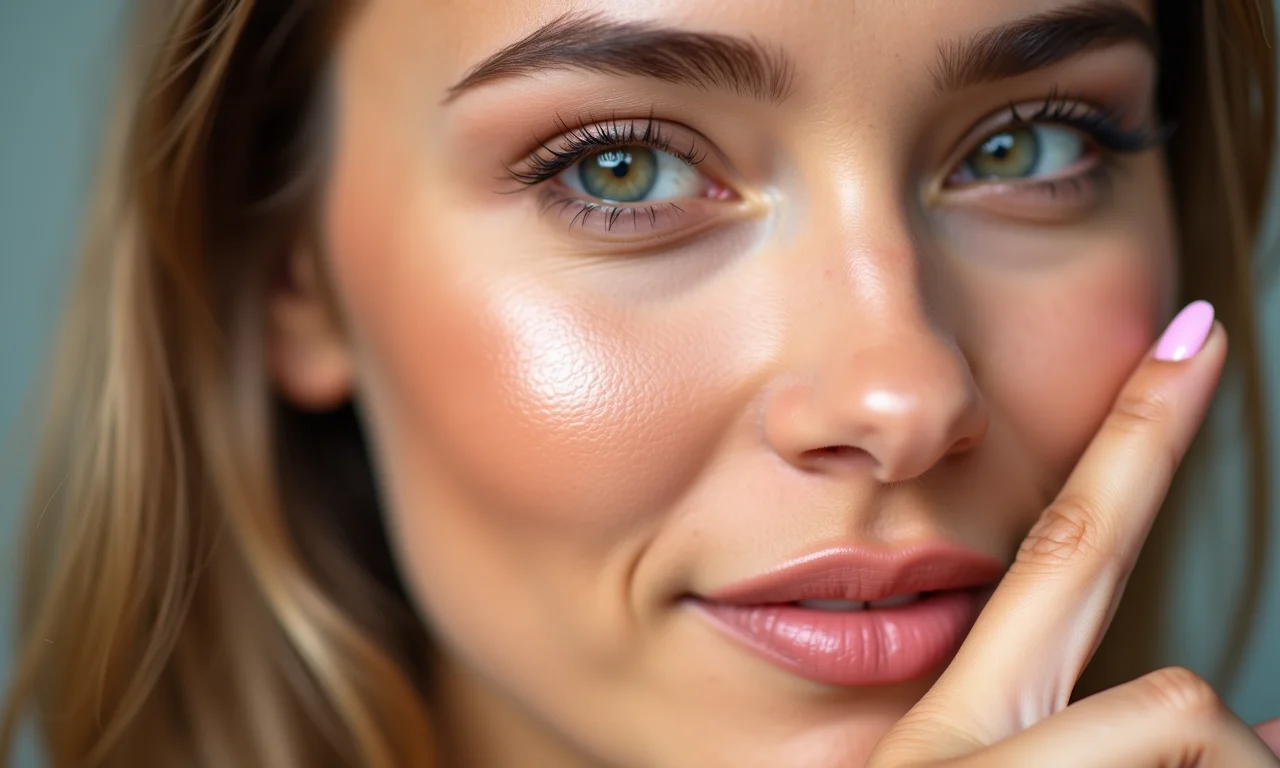 Lista de ingredientes de maquiagem vegana.