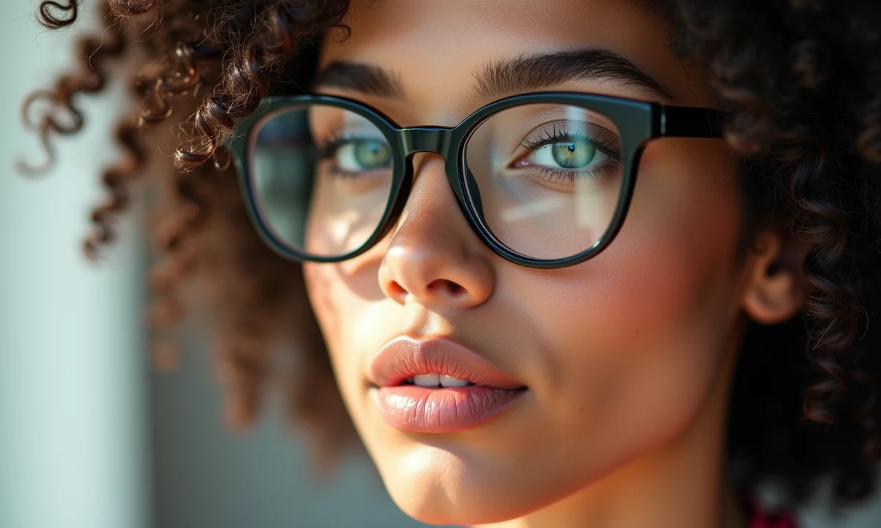 Maquiagem adaptada ao tipo de lente dos óculos.