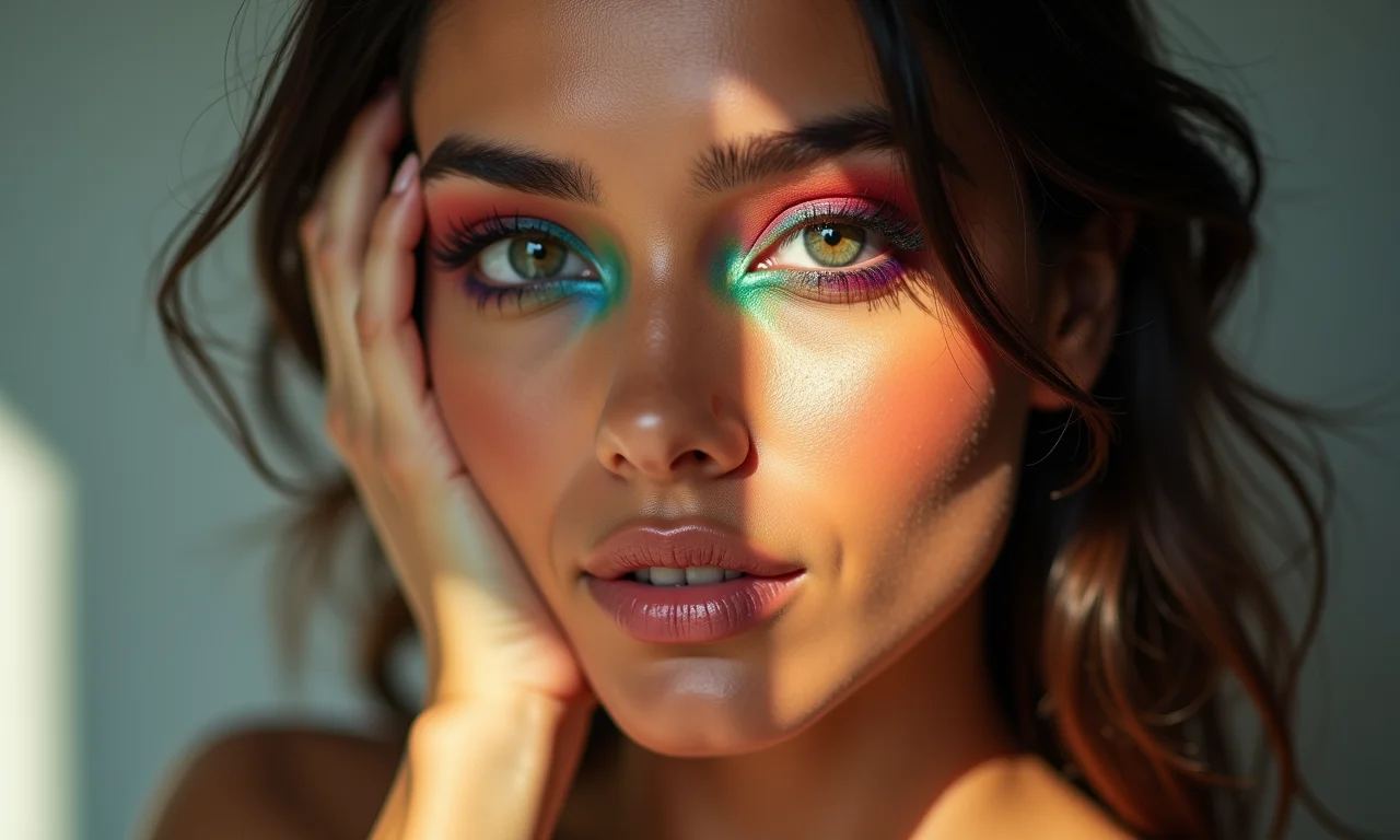 Maquiagem colorida para ousar e experimentar.