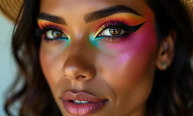 Maquiagem cut crease aberto vibrante e impactante.