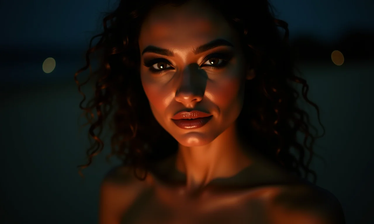 Maquiagem dramática com olhos esfumados pretos em mulher brasileira.