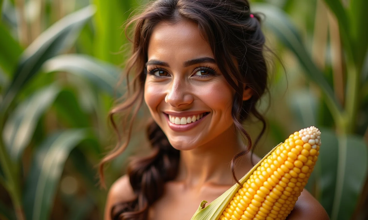 Maquiagem inspirada em comidas típicas de festa junina.