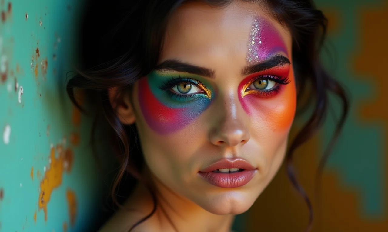 Maquiagem inspirada em personagem de filme famoso.