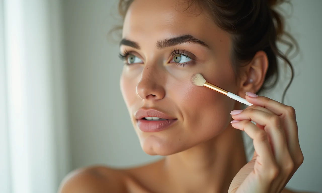 Maquiagem minimalista para o trabalho: pele radiante e natural.