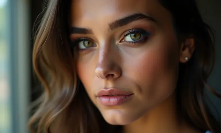 Maquiagem soft grunge em uma mulher brasileira.