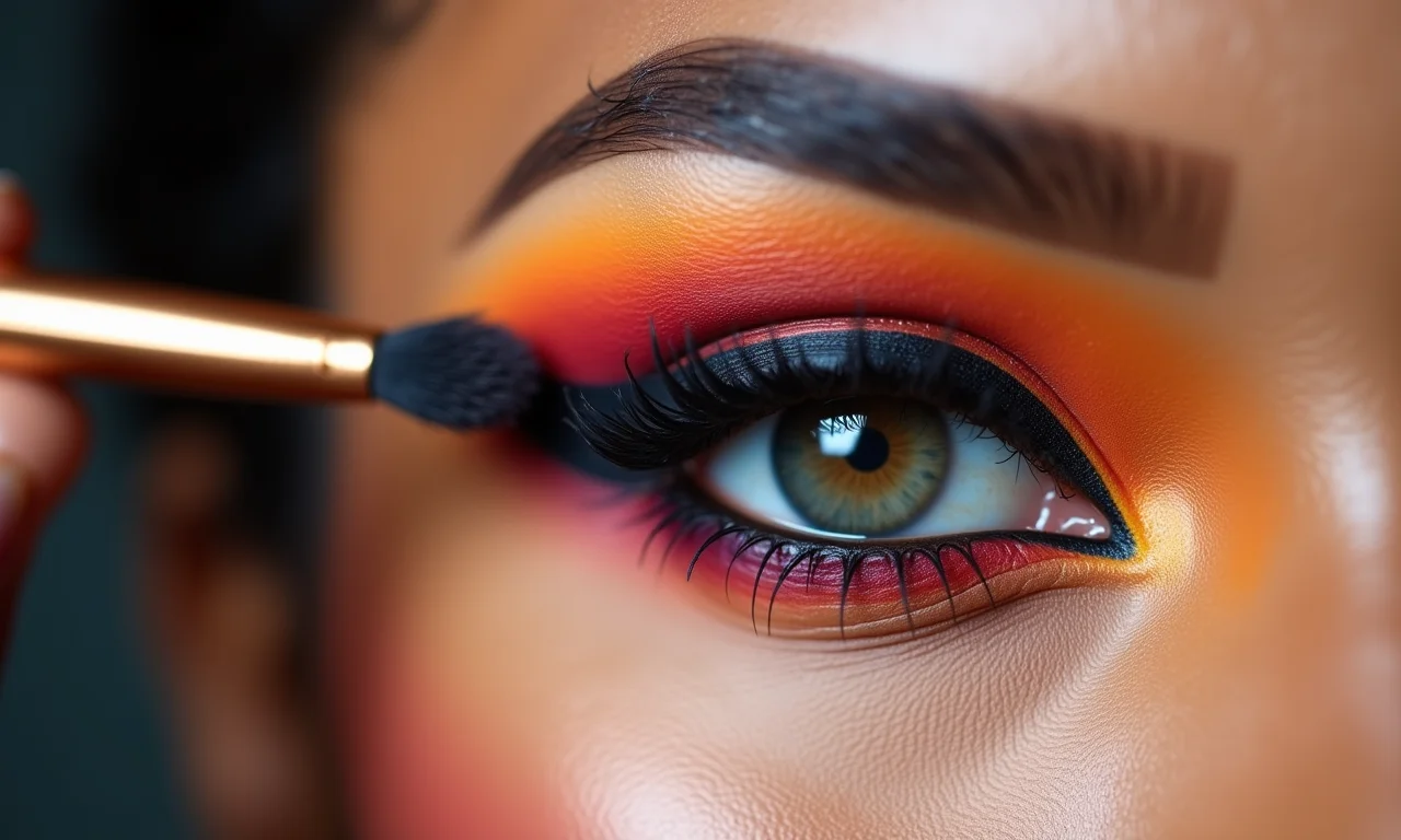 Marcando o cut crease com precisão.