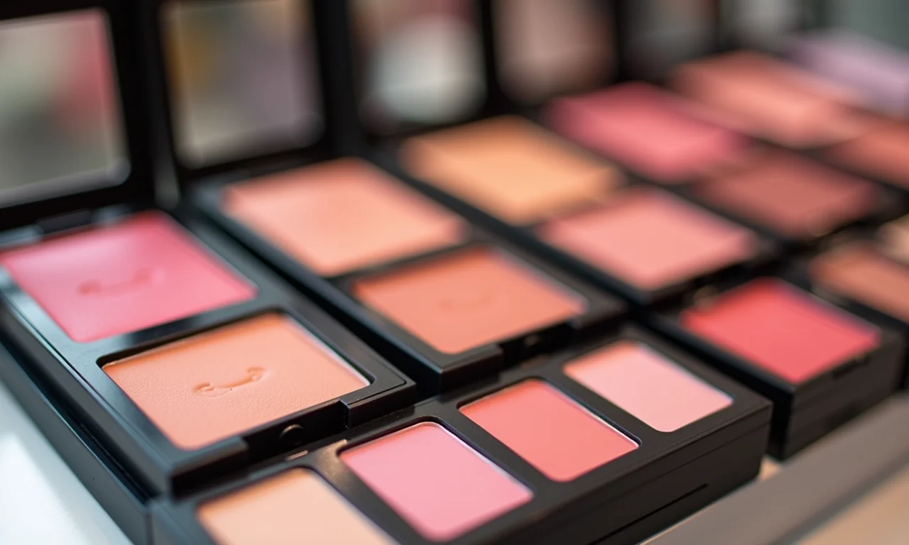 Marcas de blush com bom custo-benefício em uma drogaria.