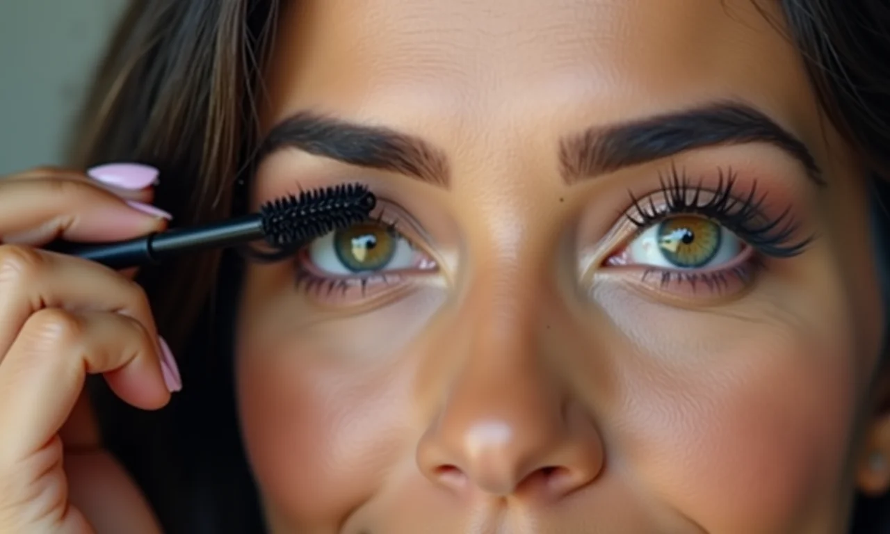 Máscara de cílios para finalizar.