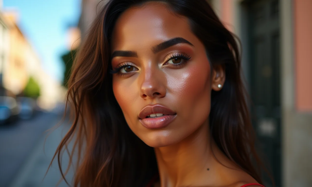 Mix de texturas e acabamentos na maquiagem.