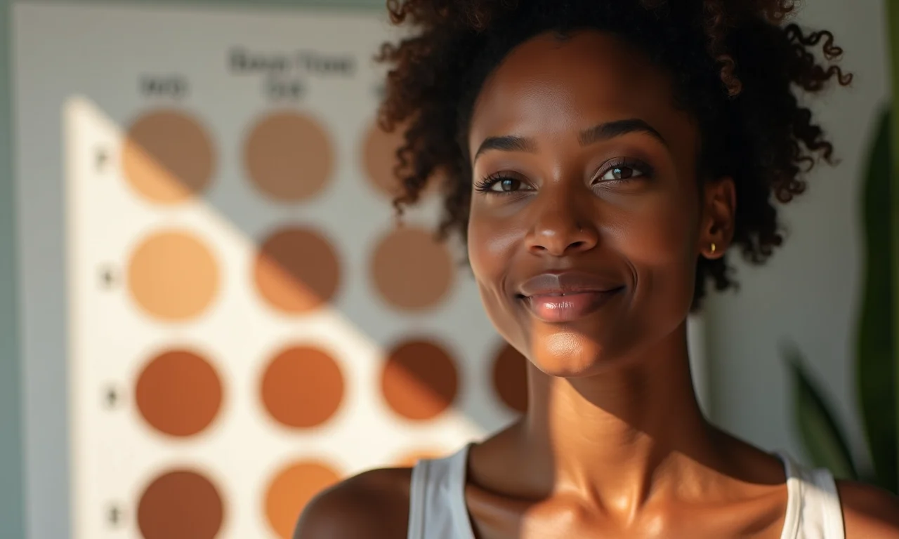 Mulher analisando cores de corretivo para diferentes tons de olheiras.