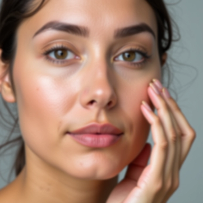 Mulher aplicando primer antes da base matte natural.