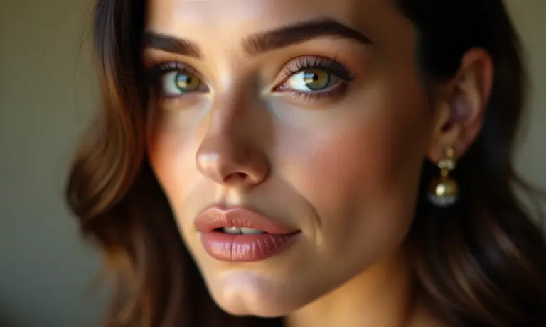 Mulher com maquiagem impecável estilo old money.