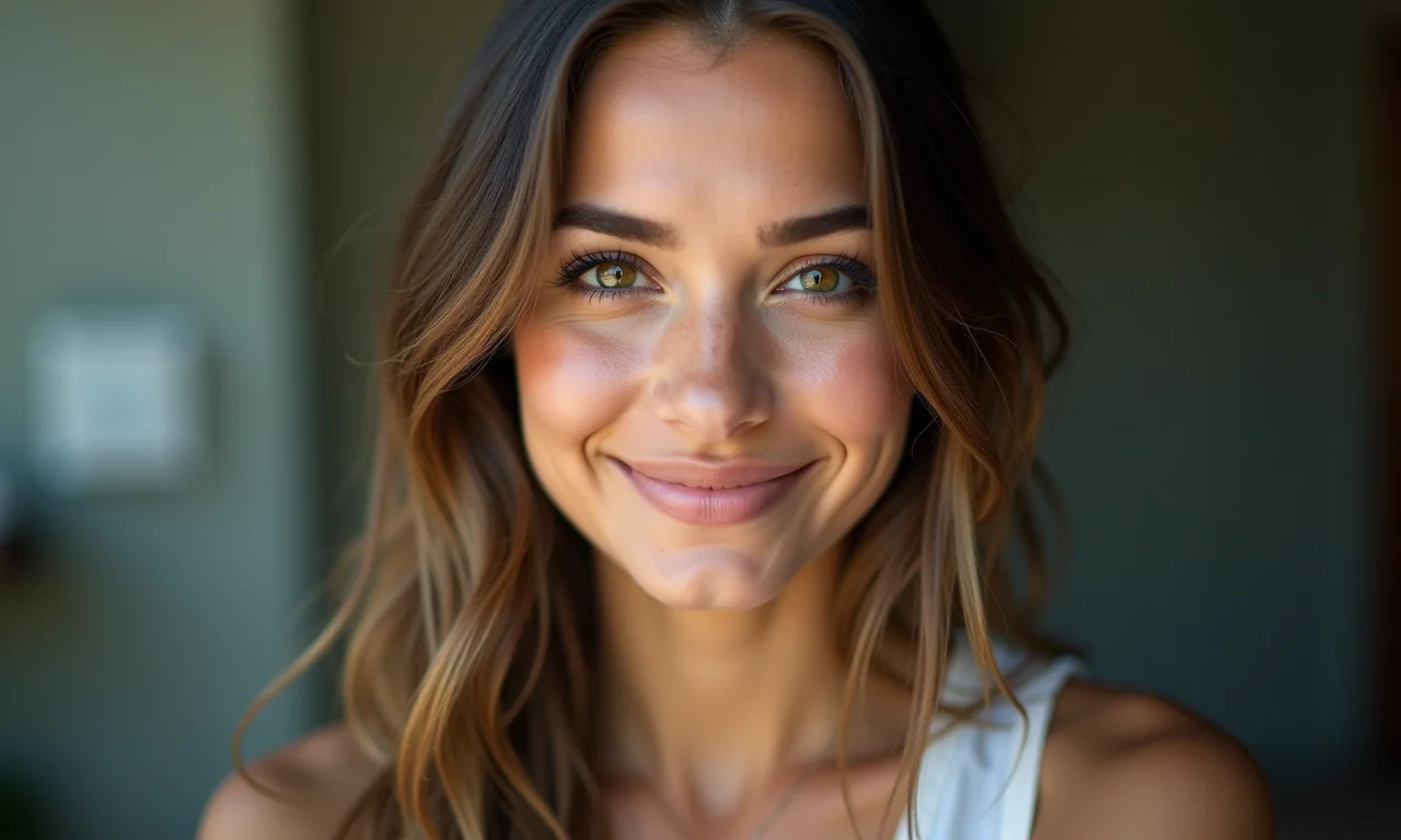 Mulher jovem e confiante exibindo a maquiagem grunge com atitude.