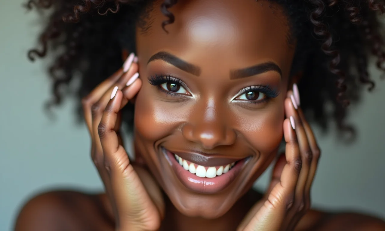 Mulher negra aplicando a técnica de baking.