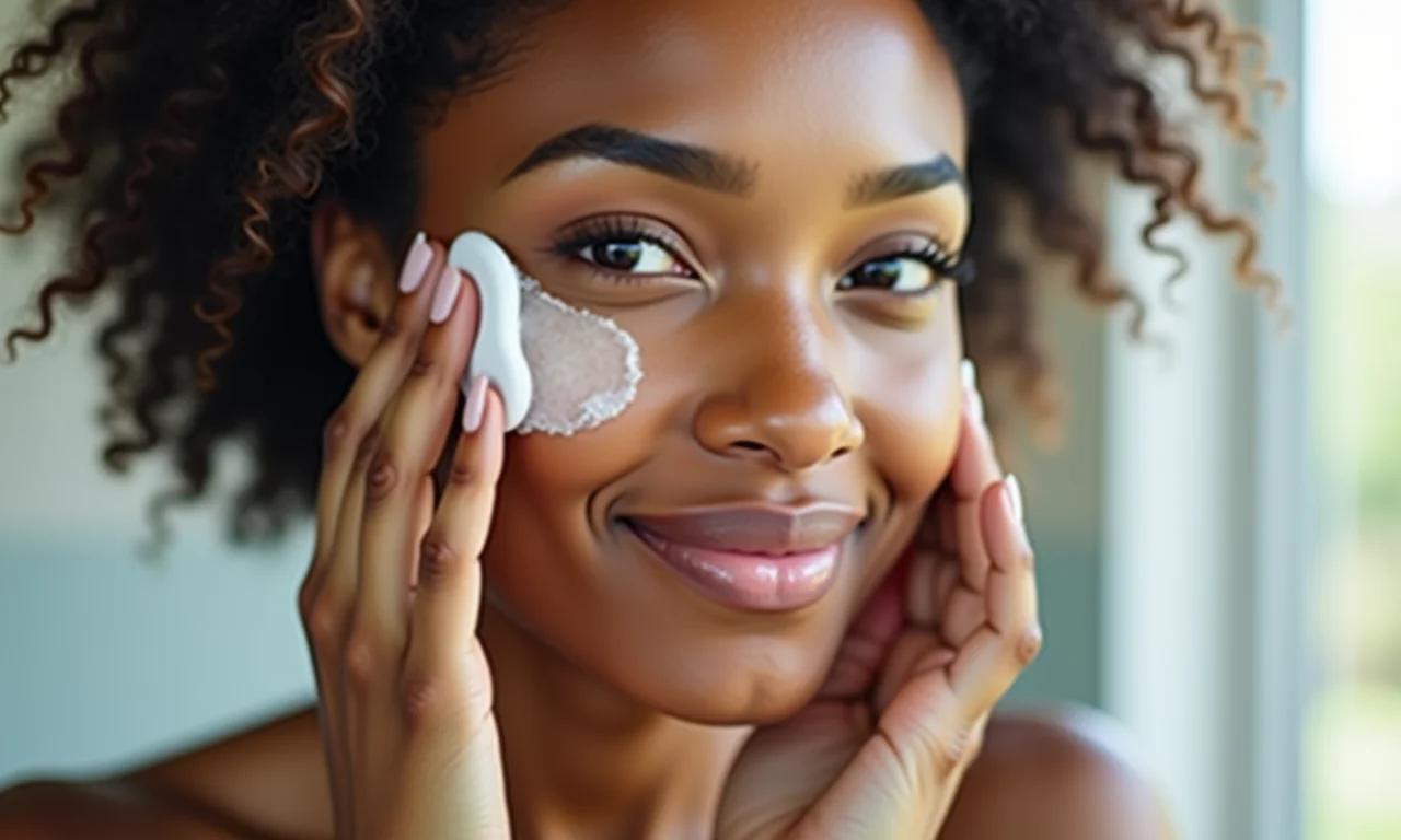 Mulher removendo maquiagem à prova d'água com demaquilante bifásico.