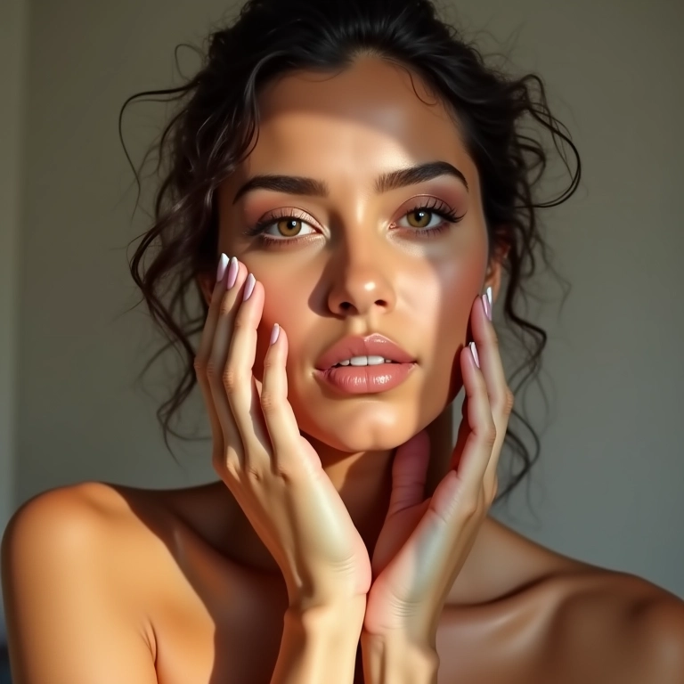 Noiva aplicando primer com cor para uniformizar o tom da pele.