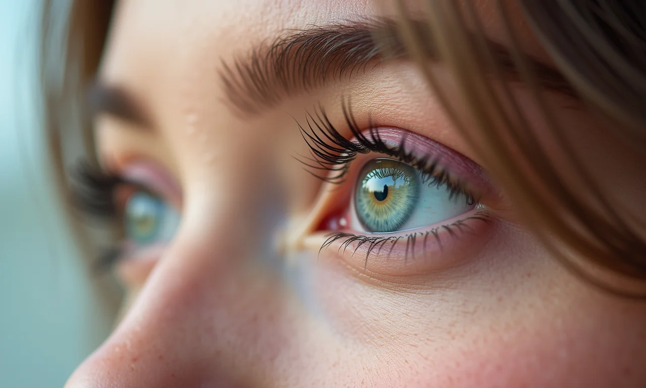 Olhos com sombra de cores suaves e delicadas.