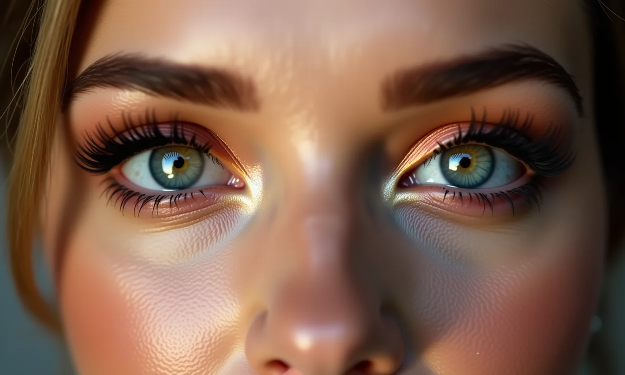 Olhos iluminados com sombra sutil para maquiagem de noiva.