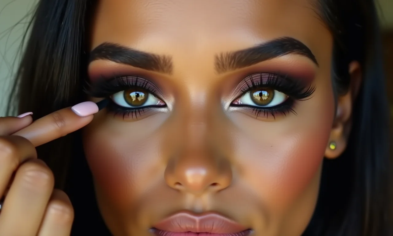 Olhos marcantes com esfumado intenso para maquiagem dark baddie.