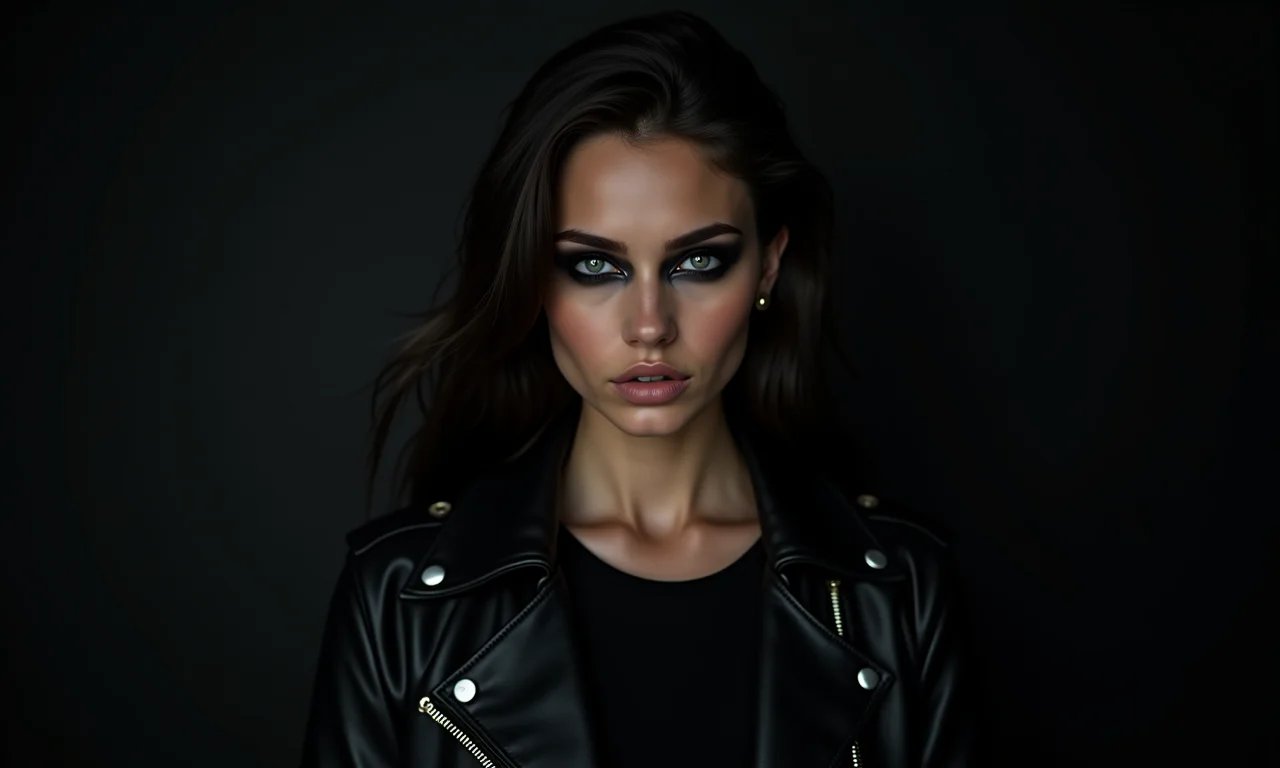 Olhos pretos bem marcados para um visual rock.