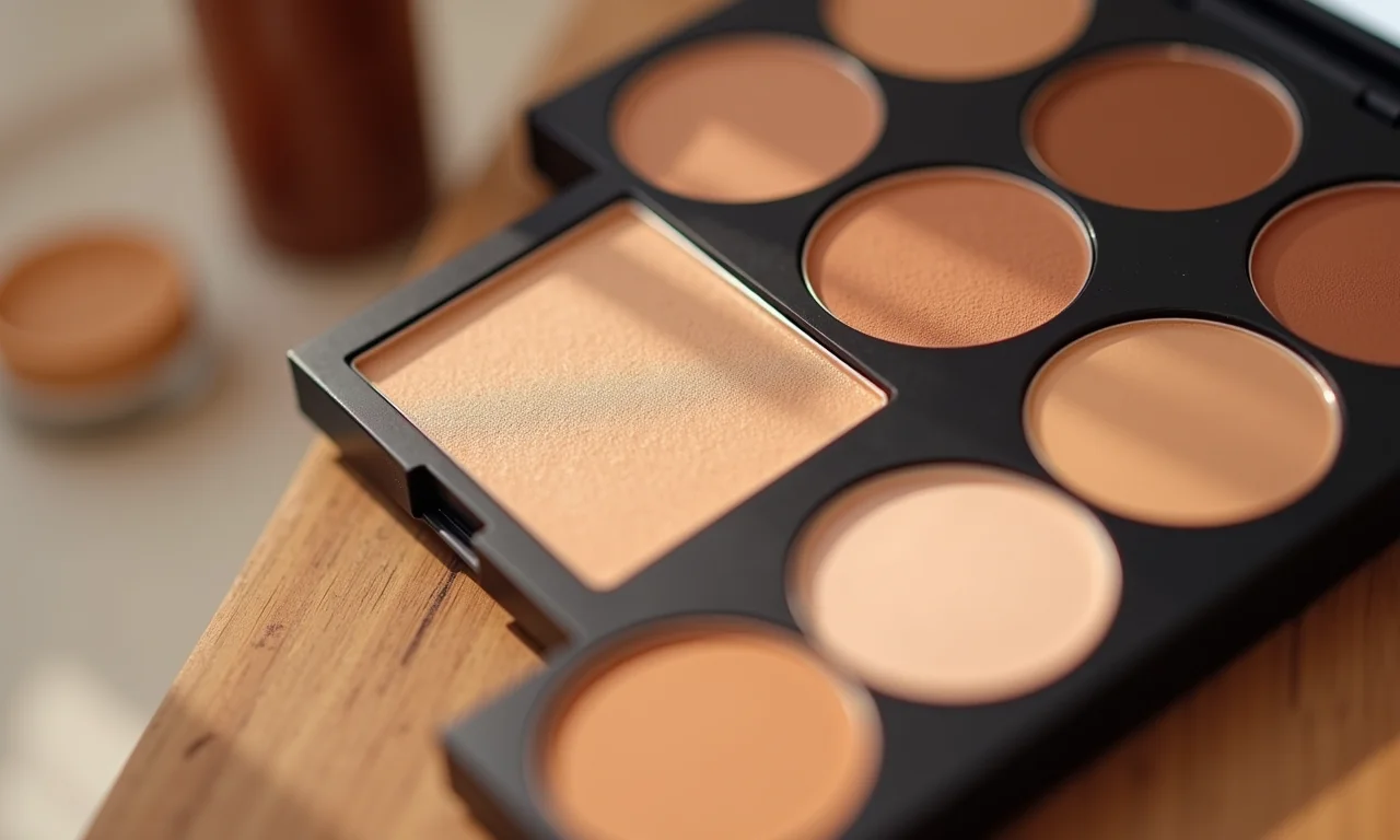 Paleta de iluminadores compactos para diversos tons de pele.