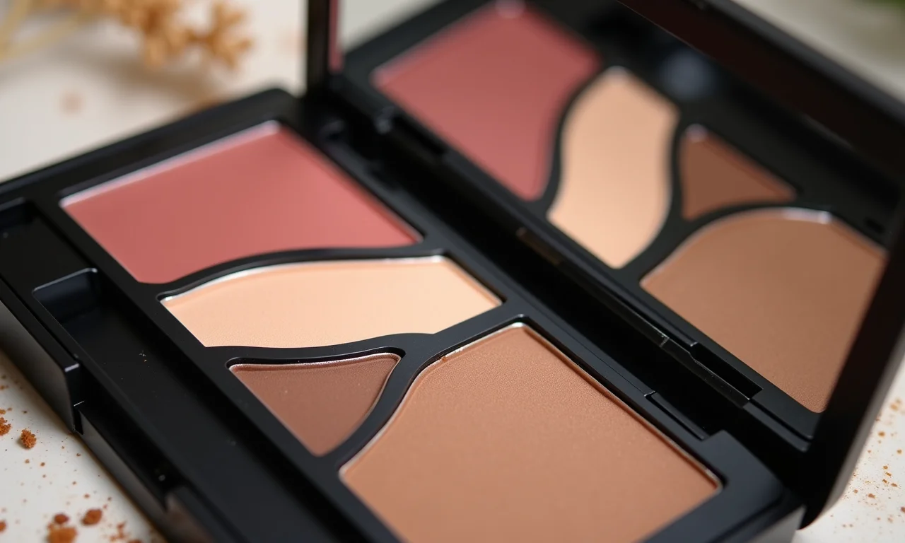 Paleta multifuncional para contorno em pele negra.