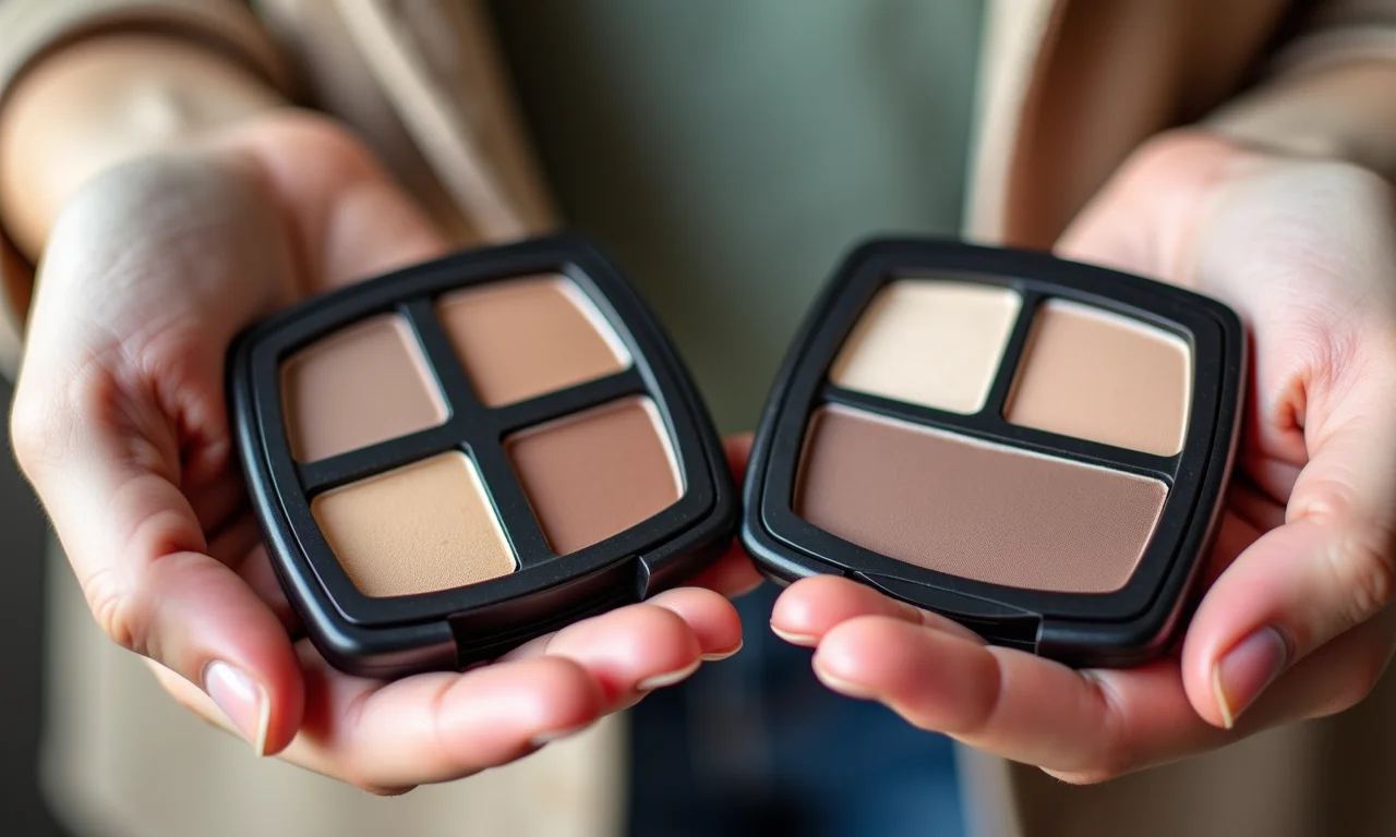 Paletas de sombra acessíveis de marcas populares.