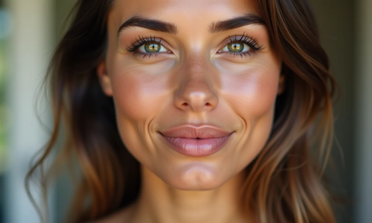 Pele com efeito blur para disfarçar imperfeições.