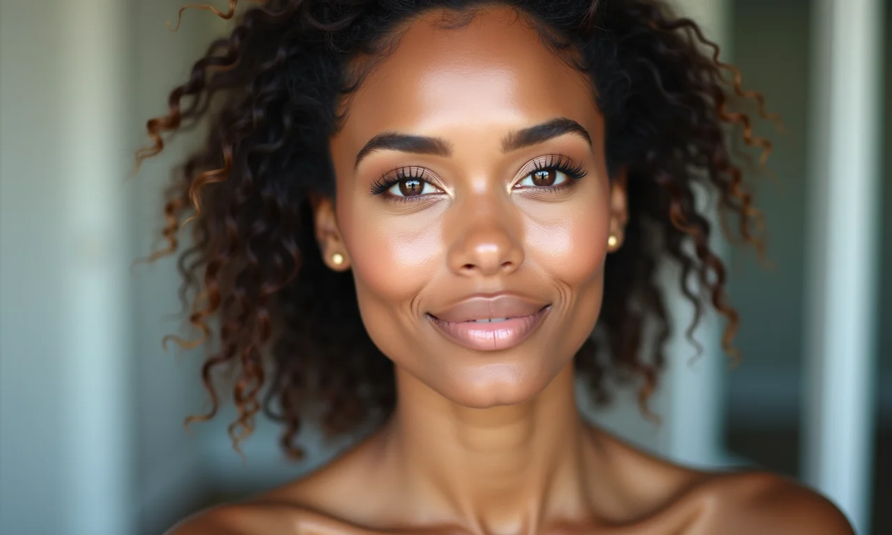 Pele impecável com base, corretivo e pó para telemarketing.